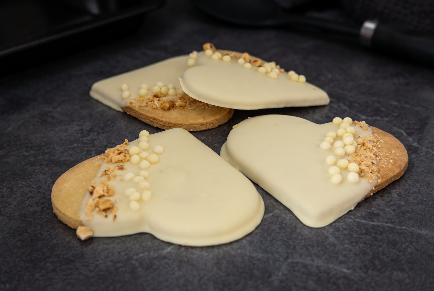 Milk Dipped Heart Cookies