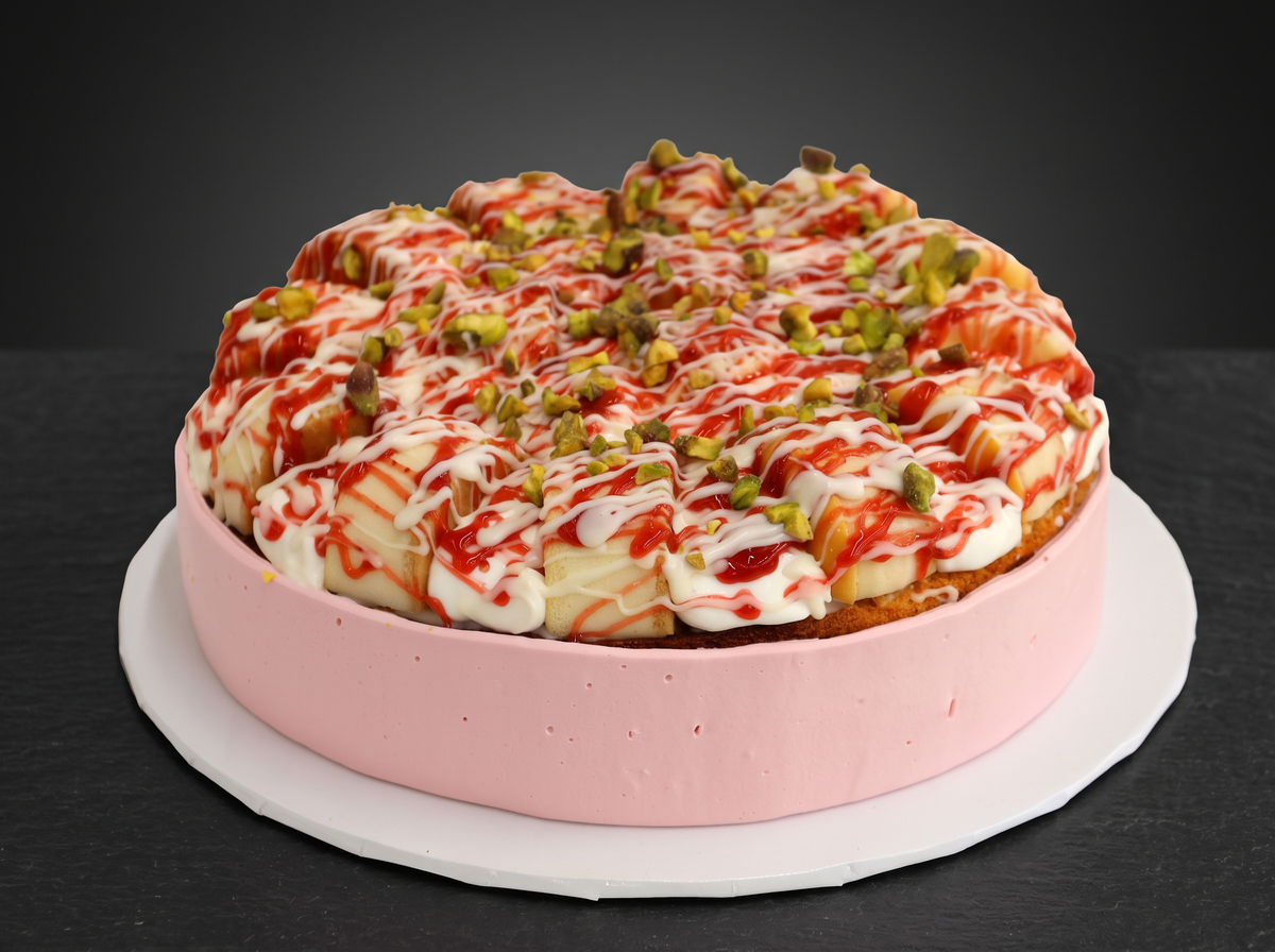 Parve Cheese Topped Strby Pound Cake