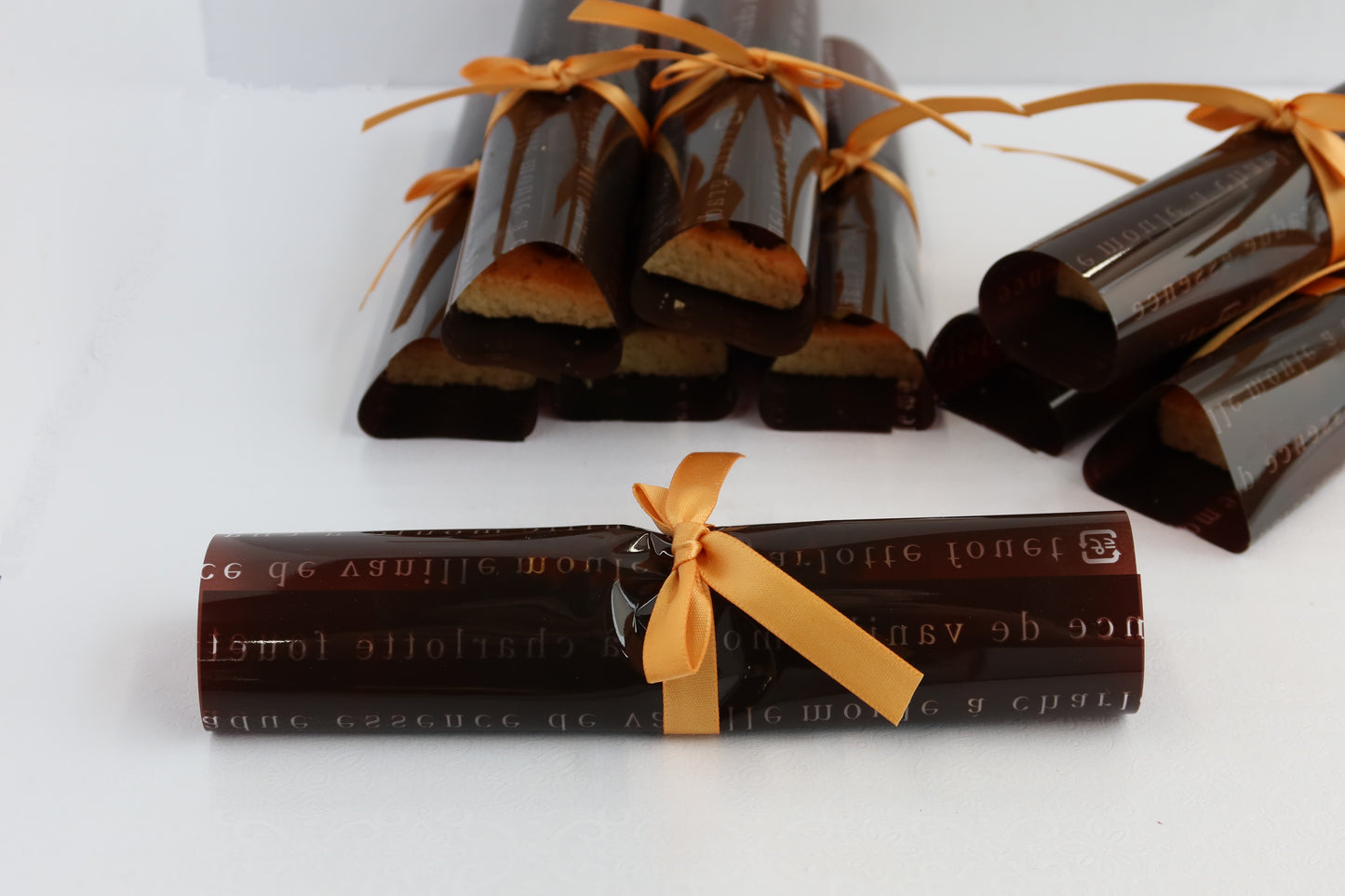 milk wrapped finger cookies dark