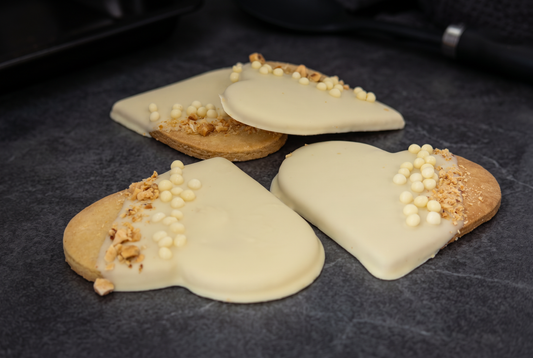 Milk Dipped Heart Cookies