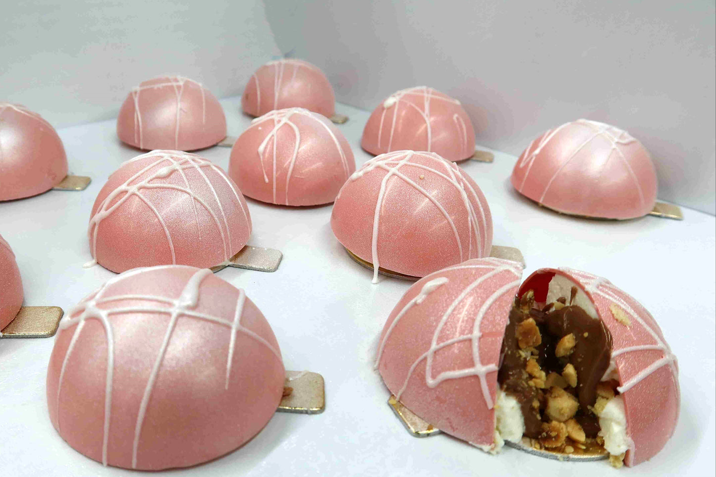 Pink Choc Cheese Domes