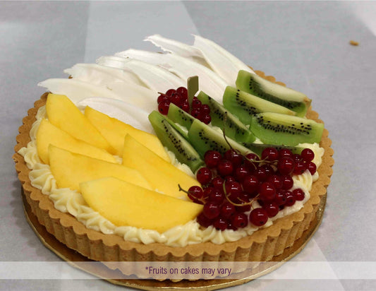 Round Custard Fruit Pie