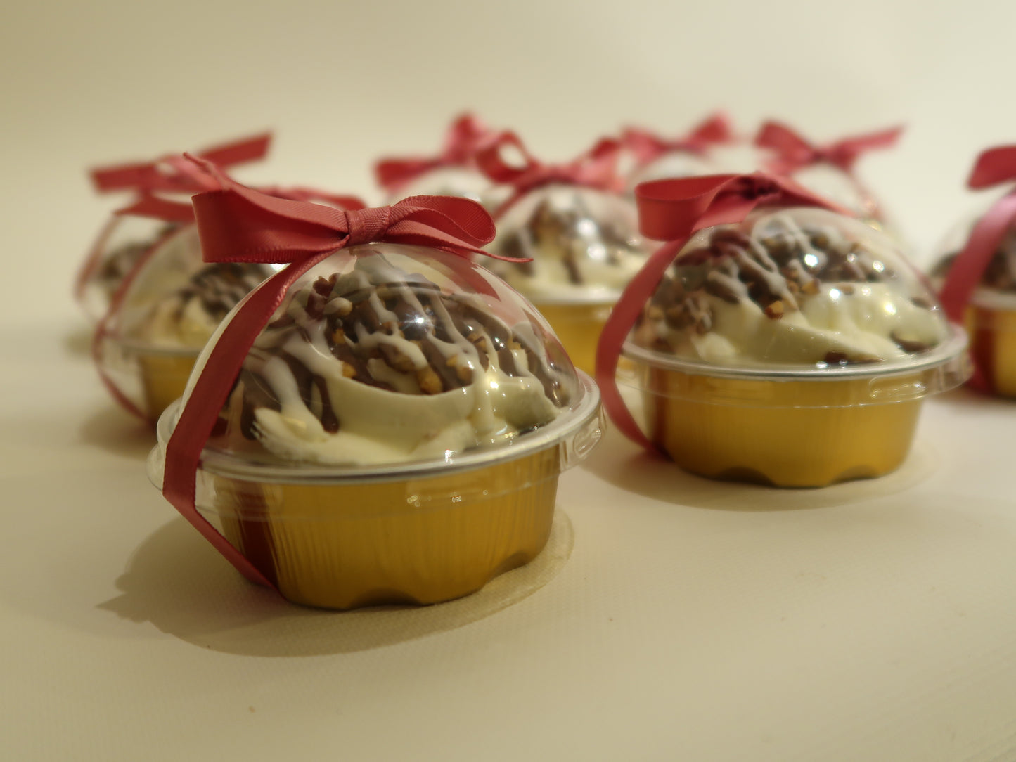 Milk Small Gold Cups - With Ribbon